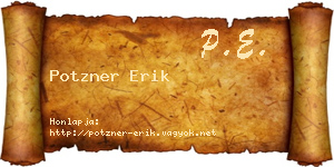 Potzner Erik névjegykártya